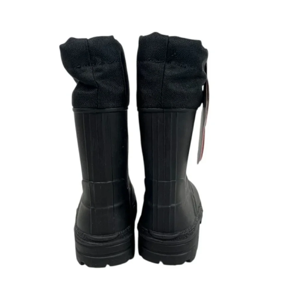 Wonder Nation Unisex Size 7 Black Winter Insulated To -25 degrees Rubber‎ Boots